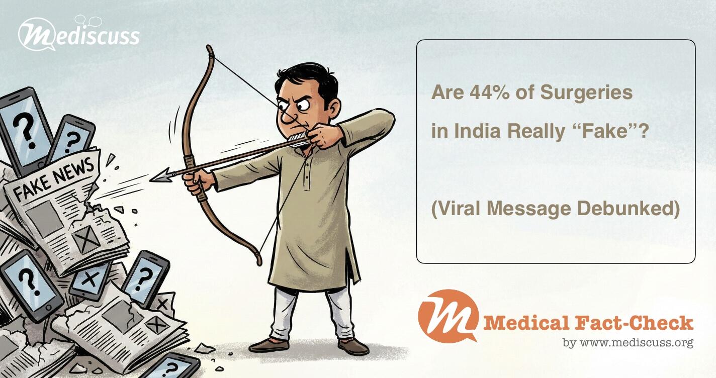 Fact Check: Are 44% of Surgeries in India Really “Fake”? (Viral Message Debunked)